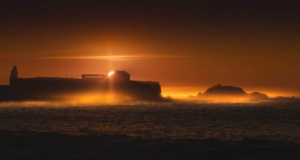 Atardecer en la playa de A Lanzada
